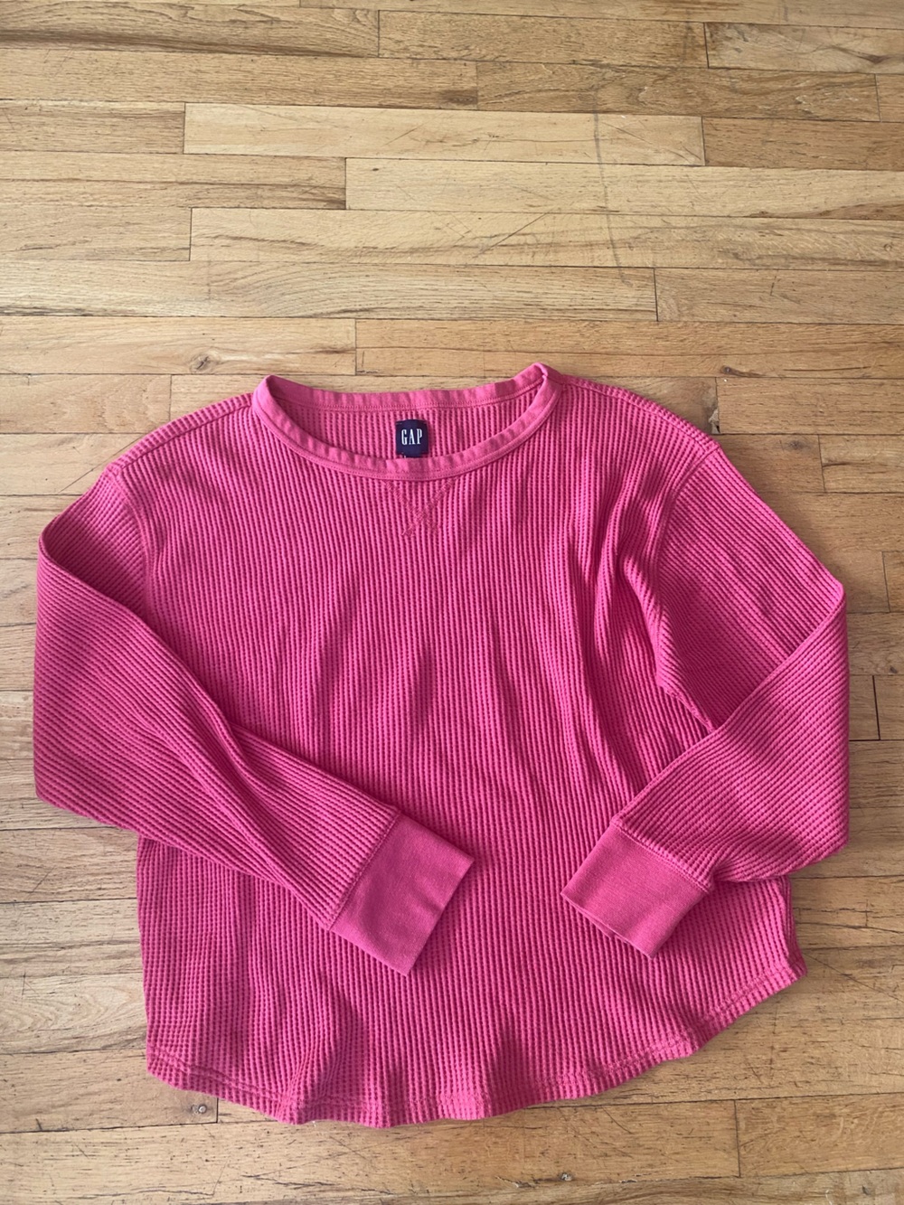 Gap pink long sleeve top. Thermal. Size large tall.